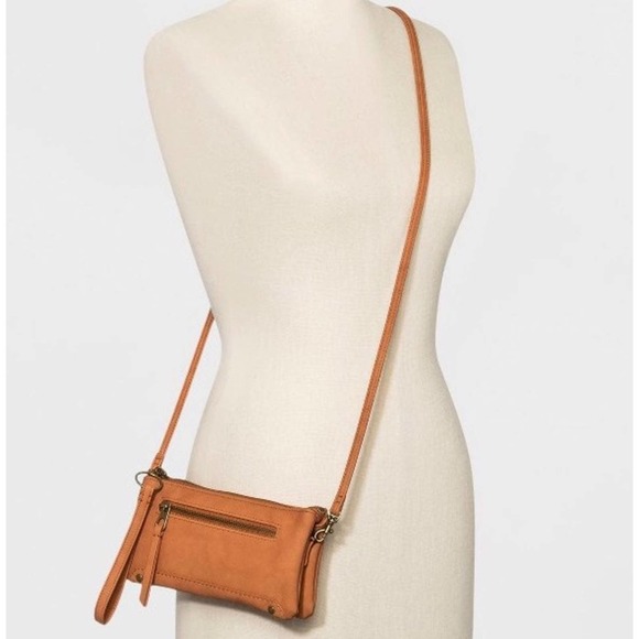 Universal Thread WALLET ON STRING Crossbody Wristlet Handbag Purse Saddle Brown - Picture 7 of 7